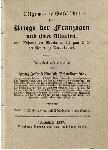 Geschichte der Feldzüge der Franzosen in Italien während des Konsulates Napoleon Bonapartes in den Jahren 1800 und 1801