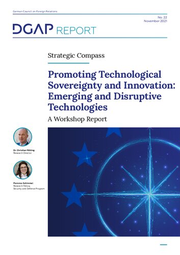 Promoting Technological Sovereignty and Innovation: Emerging and Disruptive Technologies - A Workshop Report
