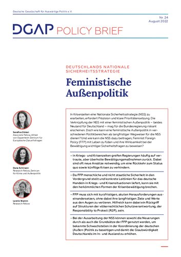 Deutschlands nationale Sicherheitspolitik : Feministische Außenpolitik