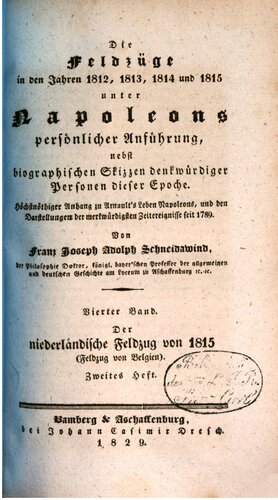 Der niederländische Feldzug von 1815 (Feldzug von Belgien)