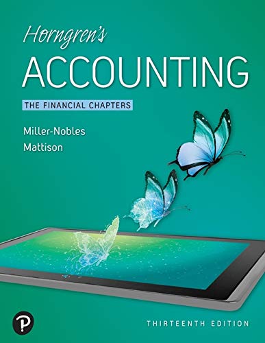 Horngren's Accounting: The Financial Chapters -- MyLab Accounting with Pearson eText Access Code