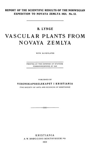 Vascular plants from Novaya Zemlya
