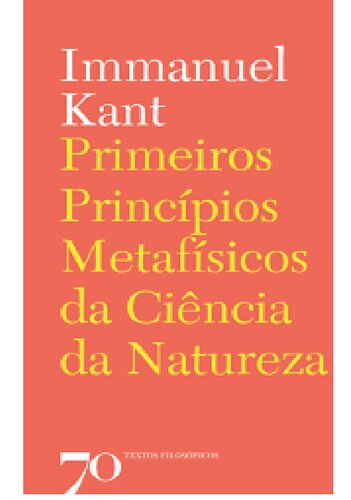Primeiros Princípios Metafísicos da Ciência da Natureza