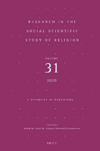 Research in the Social Scientific Study of Religion: A Diversity of Paradigms