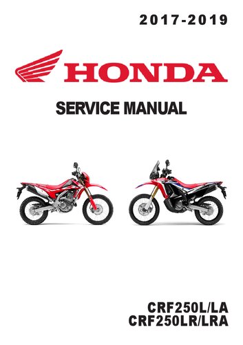 Honda CRF250L/LA/LR/LRA/RALLYE 2017-2020 Service Manual