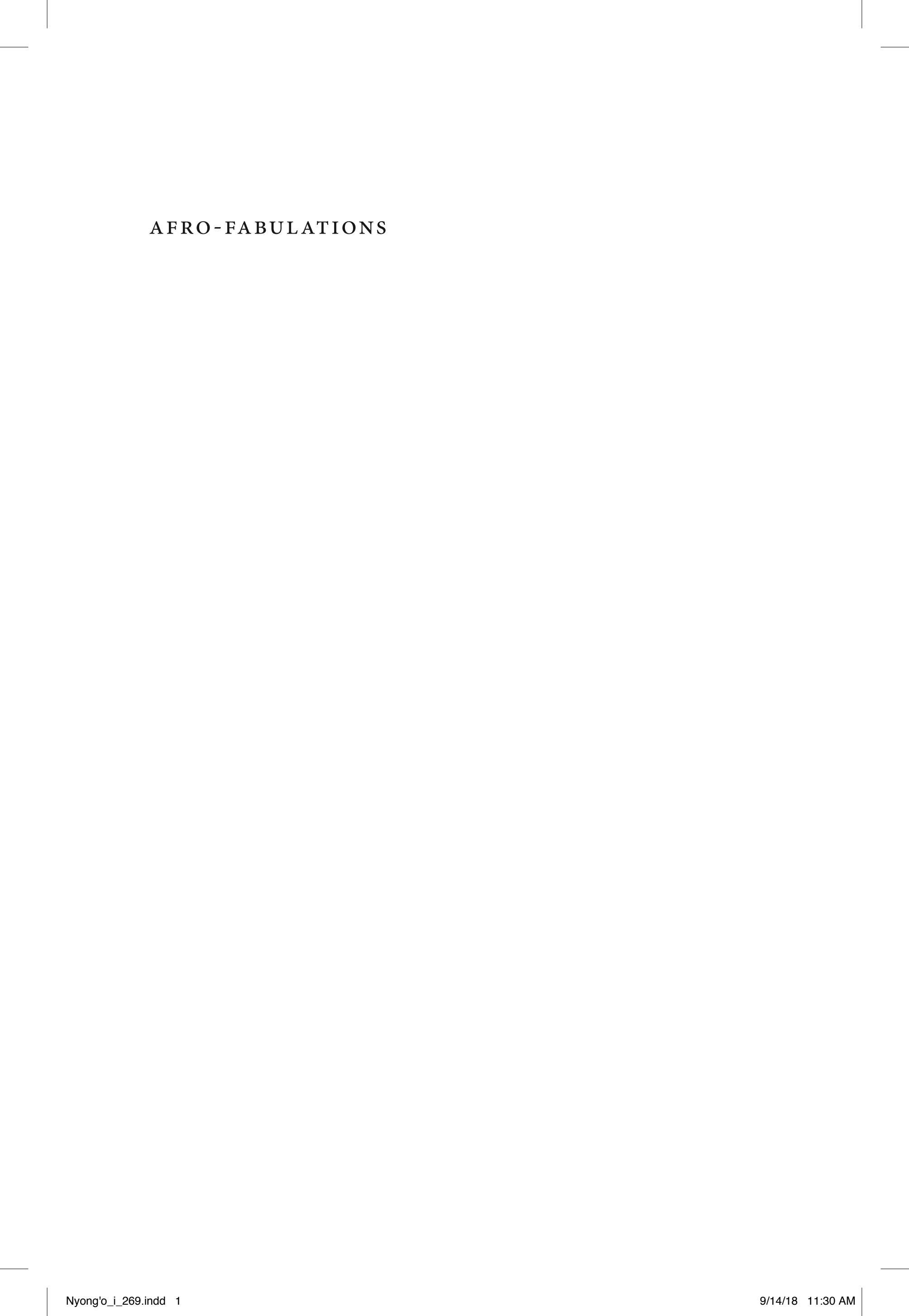 Afro-Fabulations: The Queer Drama of Black Life