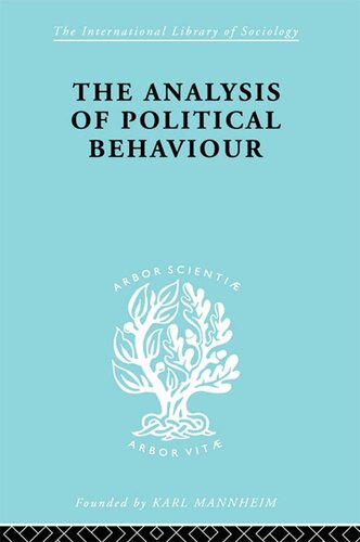 The Analysis of Political Behaviour