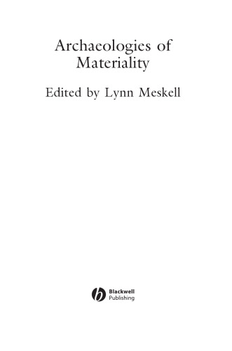 Archaeologies of Materiality