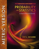 Probability and Statistics for Engineering and the Sciences, 9e, International Metric Edition