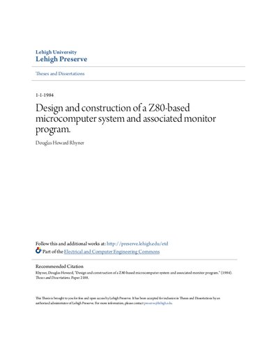 Design and construction of a Z80-based microcomputer system and associated monitor program.
