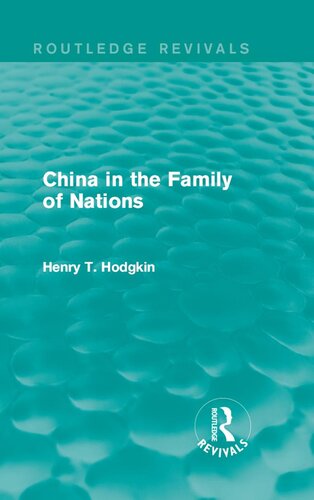 China in the Family of Nations (Routledge Revivals)