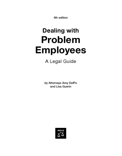 Dealing With Problem Employees: A Legal Guide