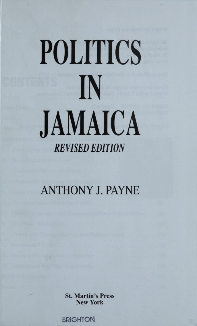Politics in Jamaica, Revised Edition