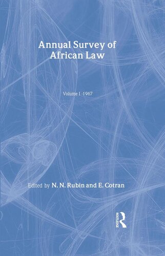 Annual Survey of African Law Cb