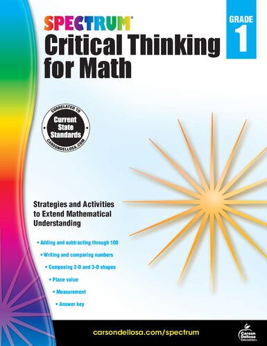Spectrum Critical Thinking for Math, Grade 1