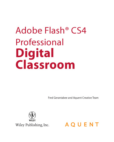 Flash CS4 Professional Digital Classroom