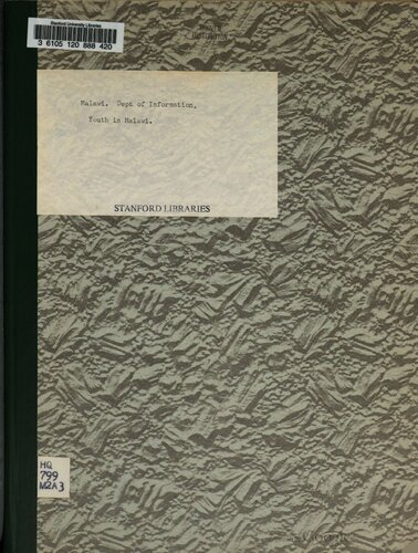 Youth in Malawi. Security and progress with the Malawi Young Pioneers