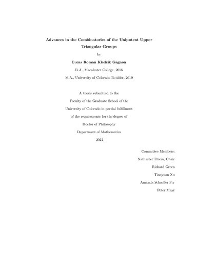 Advances in the Combinatorics of the Unipotent Upper Triangular Groups