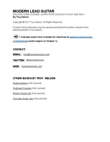 Modern Lead Guitar: Soloing Over Chords: Learn What to Play – and Why!