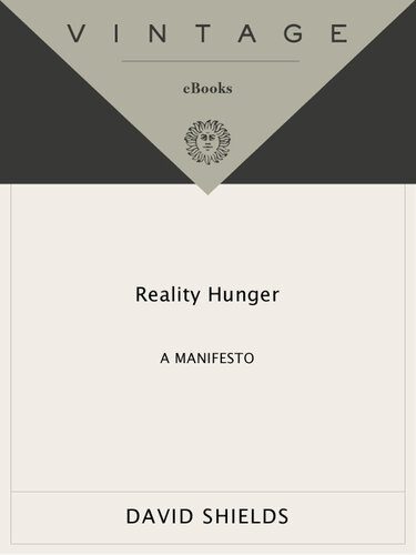 Reality Hunger: A Manifesto