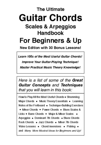 Ultimate Guitar Chords, Scales & Arpeggios Handbook: 240 Lessons For All Levels: Book & Streaming Video Course