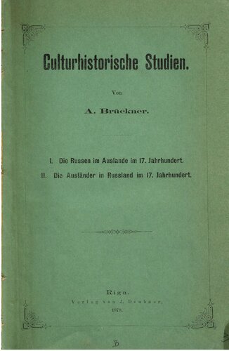 Culturhistorische Studien