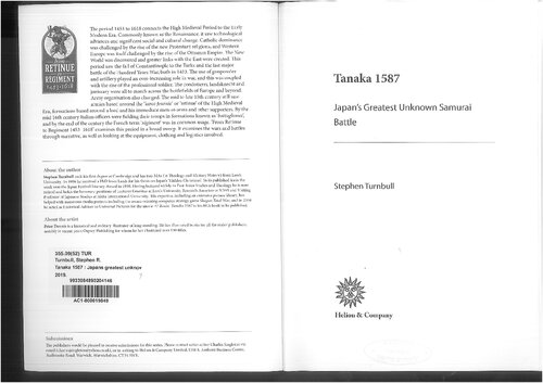 Tanaka 1587: Japan’s Greatest Unknown Samurai Battle