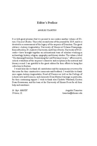 Undamning Domitian?: Reassessing the Last Flavian Princeps