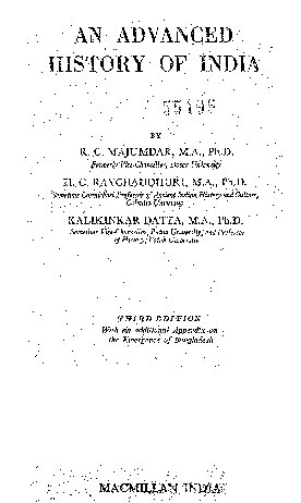 An Advanced History of India