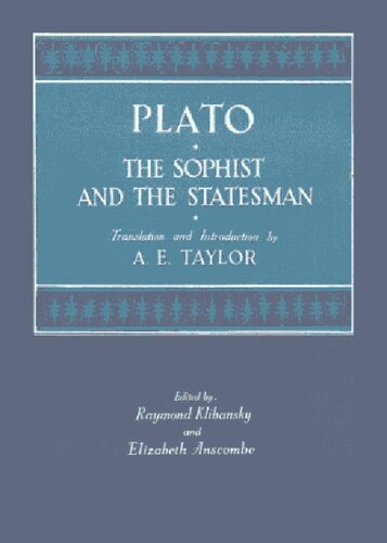 Plato. The Sophist & The Statesman