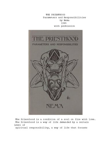 The Priesthood: Parameters And Responsibilities