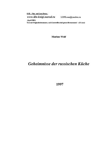 Geheimnisse der russischen Küche