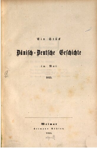 Ein Stück dänisch-deutsche Geschichte im Mai 1855