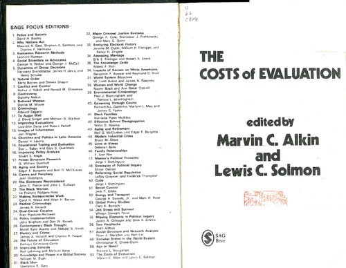 The Costs of evaluation