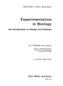 Experimentation in Biology: An Introduction to Design and Analysis
