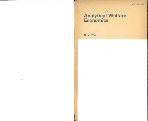 Analytical Welfare Economics