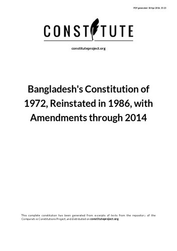 Constitution of Bangladesh