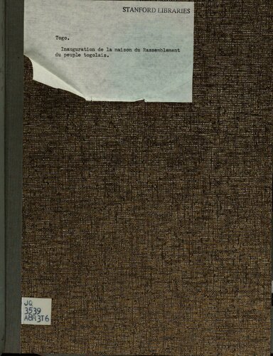 Inauguration de la maison du Rassemblement du peuple togolais. Samedi 3 juin 1972