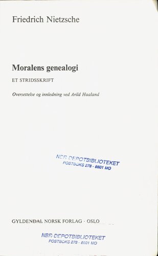 Moralens genealogi : et stridsskrift