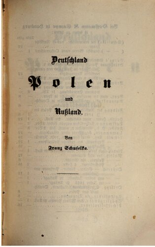 Deutschland, Polen und Rußland