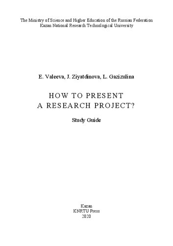 How to present a research project?: Study guide
