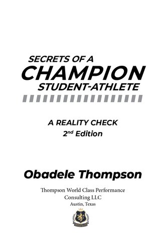 Secrets of a Champion Student-Athlete: A Reality Check (2nd ed.)