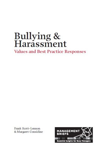 Bullying & Harassment: Values and Best Practice Responses