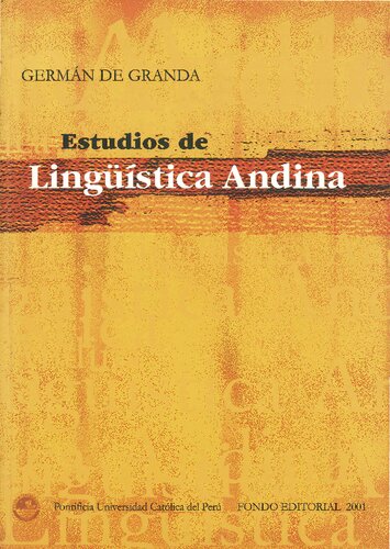 Estudios de lingüística andina