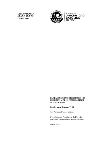 Globalización de los derechos humanos y de la justicia penal internacional