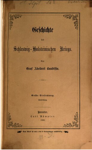 Geschichte des Schleswig-Holsteinischen Krieges