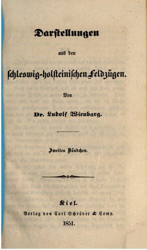 Darstellungen aus den schleswig-holsteinischen Feldzügen