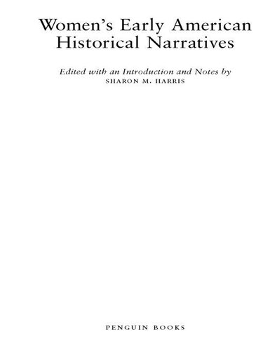Women's Early American Historical Narratives