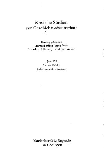 Juden und andere Breslauer. Die Beziehungen zwischen Juden, Protestanten und Katholiken in einer deutschen Großstadt von 1860 bis 1925