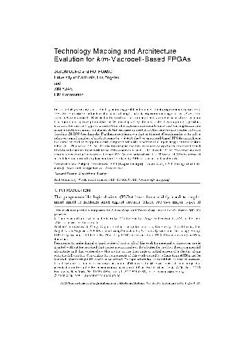 ACM Transactions on Design Automation of Electronic Systems (January)